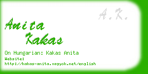 anita kakas business card